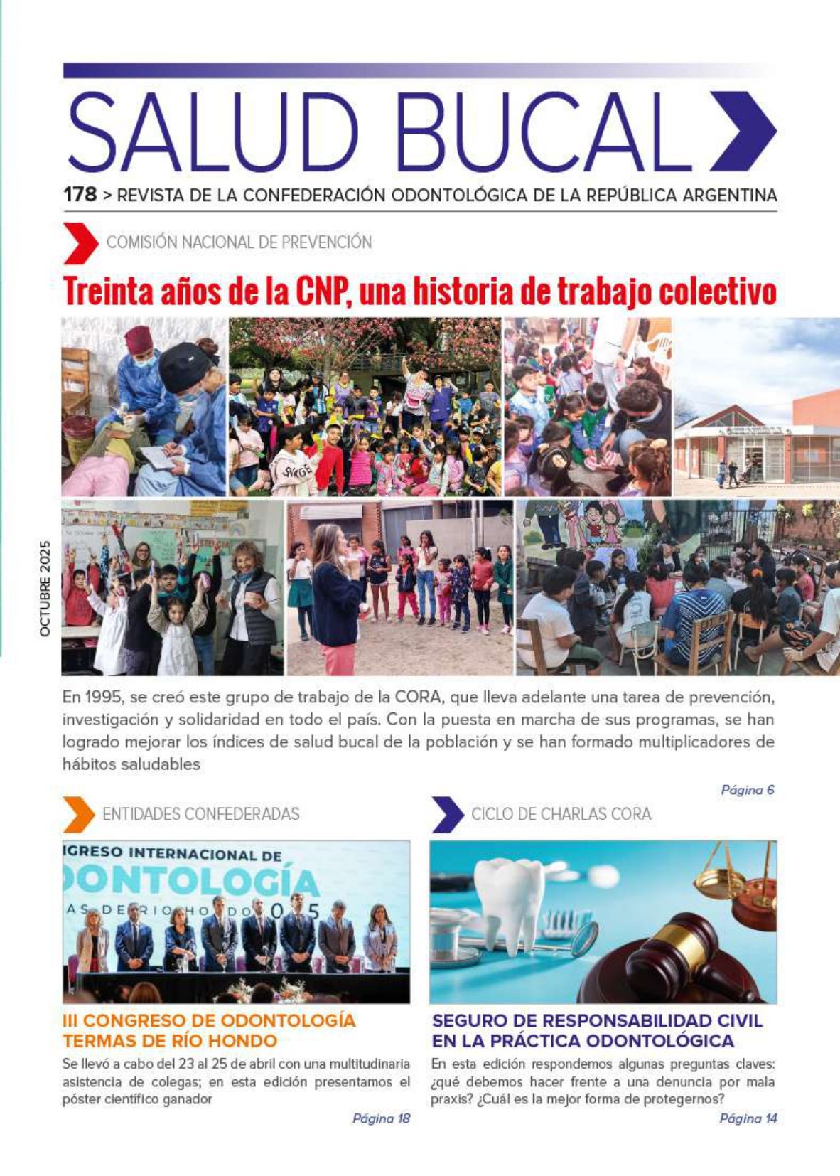 Portada de Revista Salud Bucal N° 178